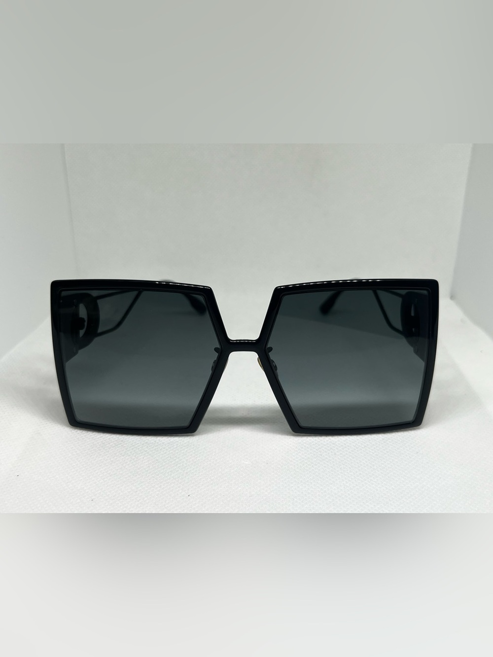 Authentic Christian Dior 30 Montaigne SU Oversized Black Square Sunglasses